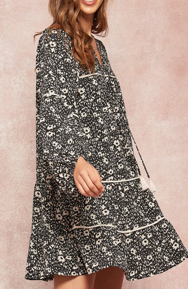 Bohemian Floral Babydoll Dress