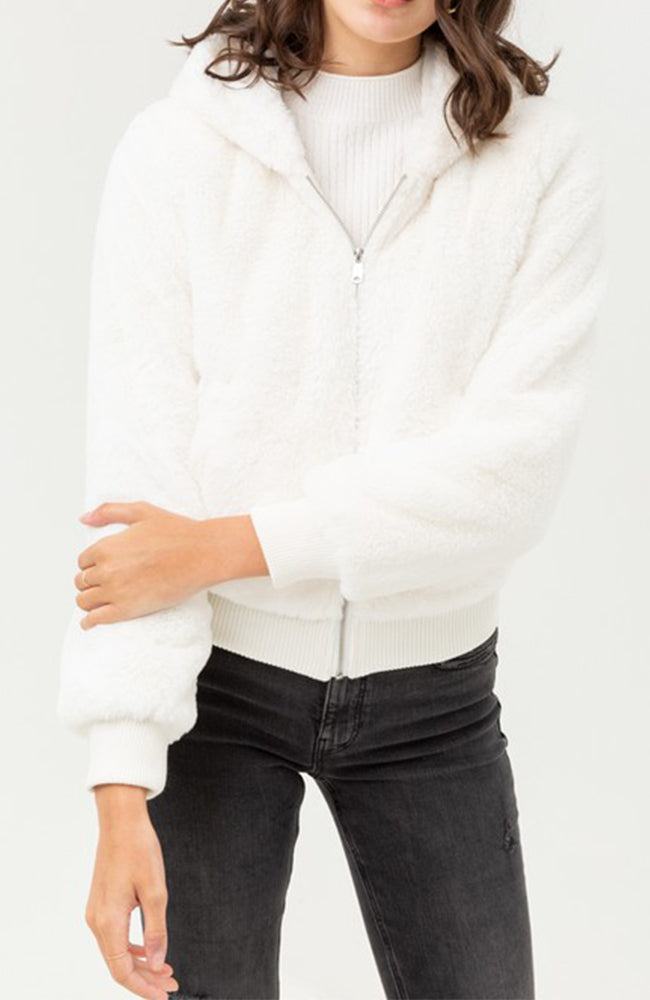 Womens faux outlet fur hoodie