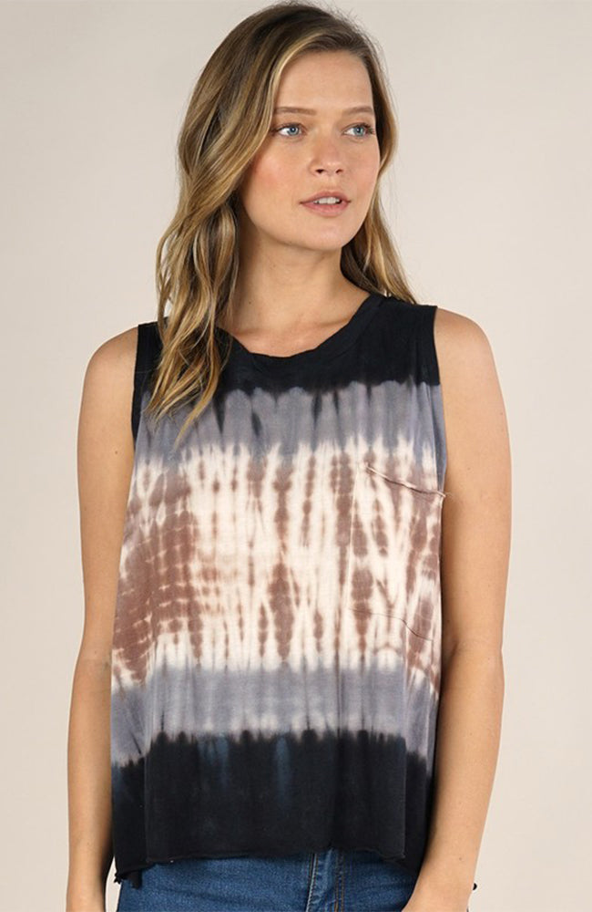 tie dye muscle tee