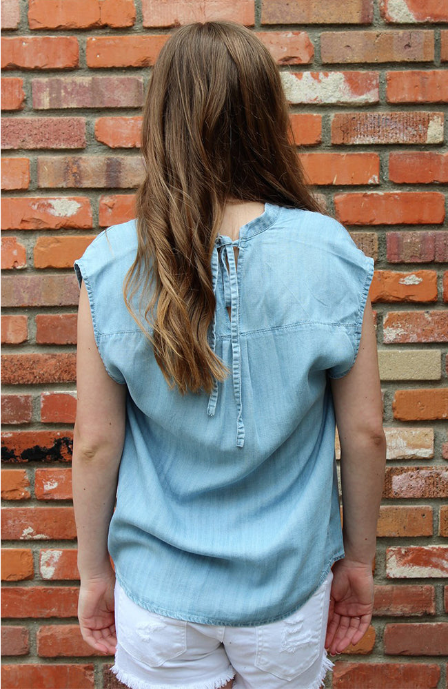 Tencel V Neck Yoke Top By Love Stitch