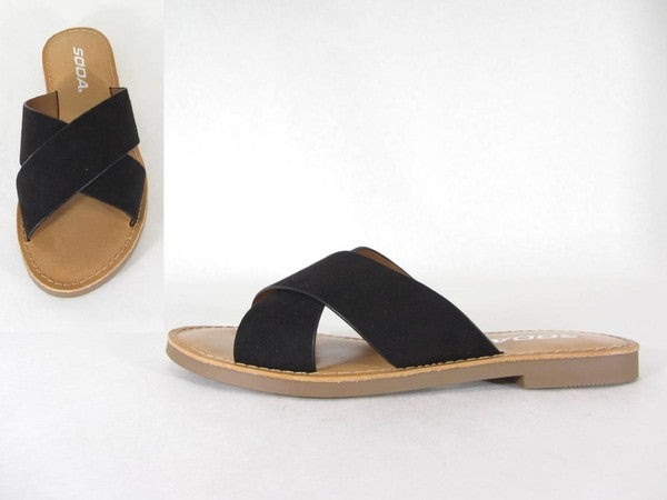 Lunacy Sandals by Soda in Black