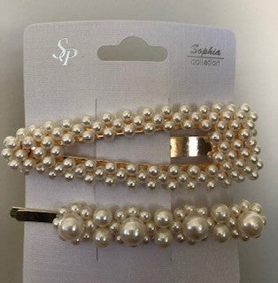 Pearl Barrettes