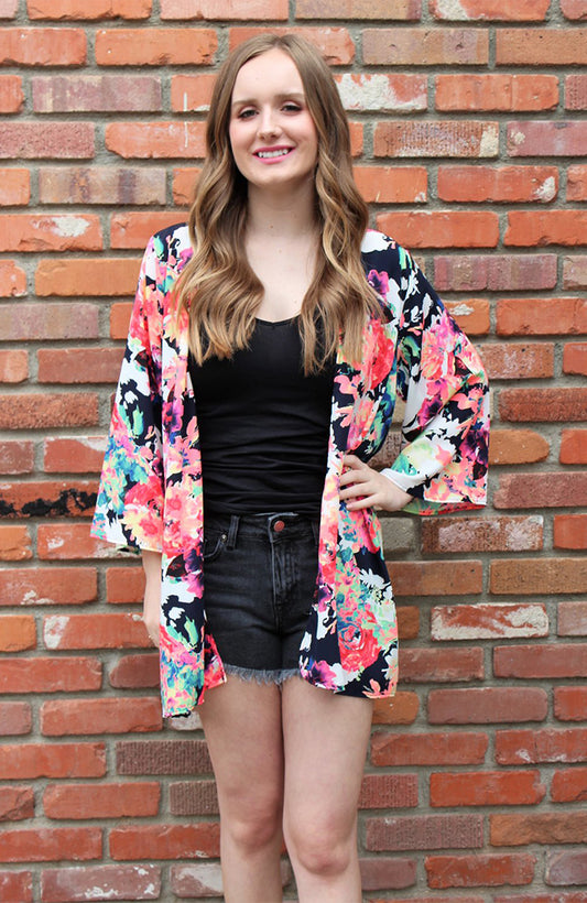  Floral Kimono