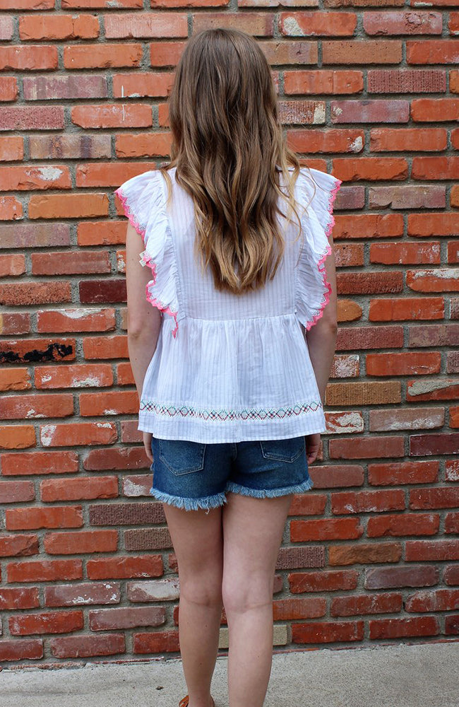 Bohemian Beauty Ruffle Sleeve Blouse by Love Stitch