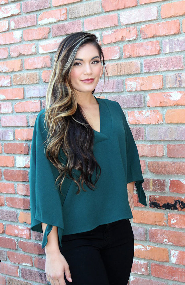 In or Out of The Office Blouse  in Ponderosa Green