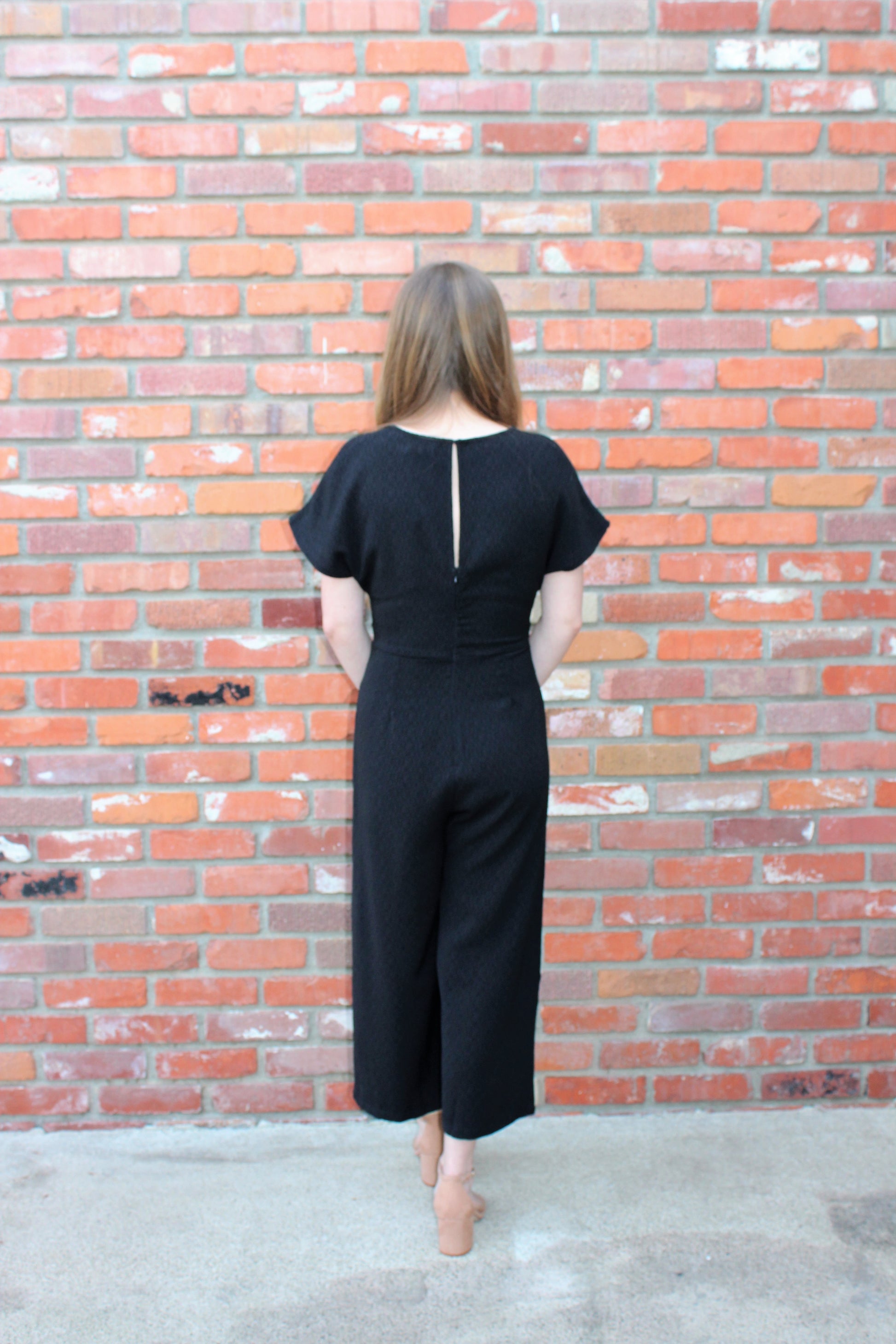 Seize The Day Culotte Jumpsuit In Black by Lush